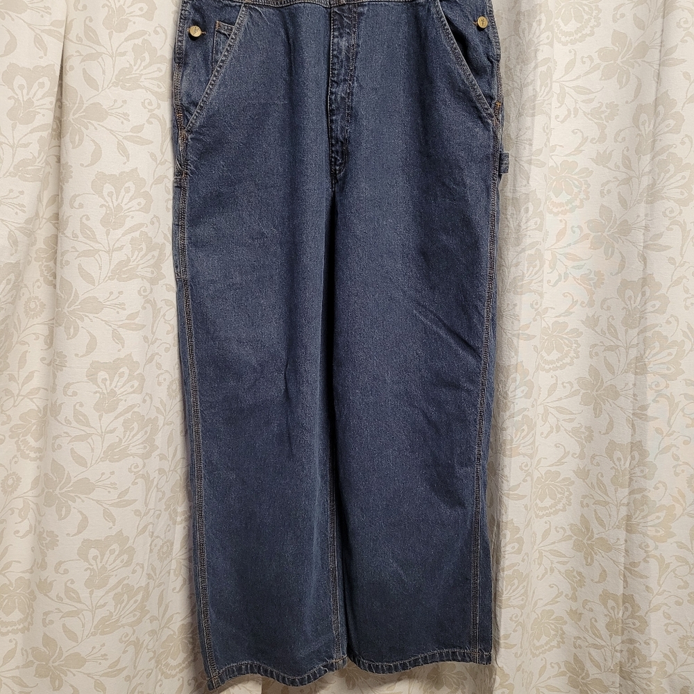 Fortress Products Mens Workwear Washed Denim Bib Overall-Unlined 42/30 - Picture 5 of 11
